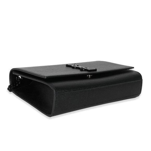 Saint Laurent Black Grain De Poudre Medium Kate Chain Bag - Picture 6 of 7